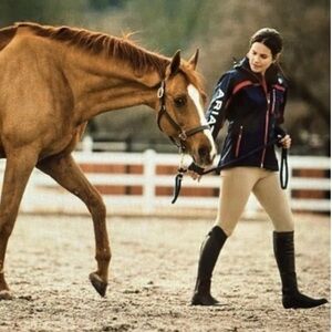 THE EFFINGHAM Black Leather 200L Tall Equestrian Boot Sz 7 1/2 WC Wide Calf